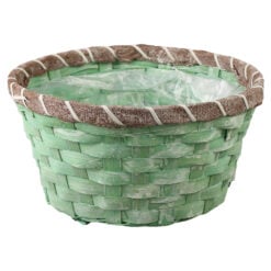 Cos rotund din rachita pentru ghiveci de flori 20x10 cm