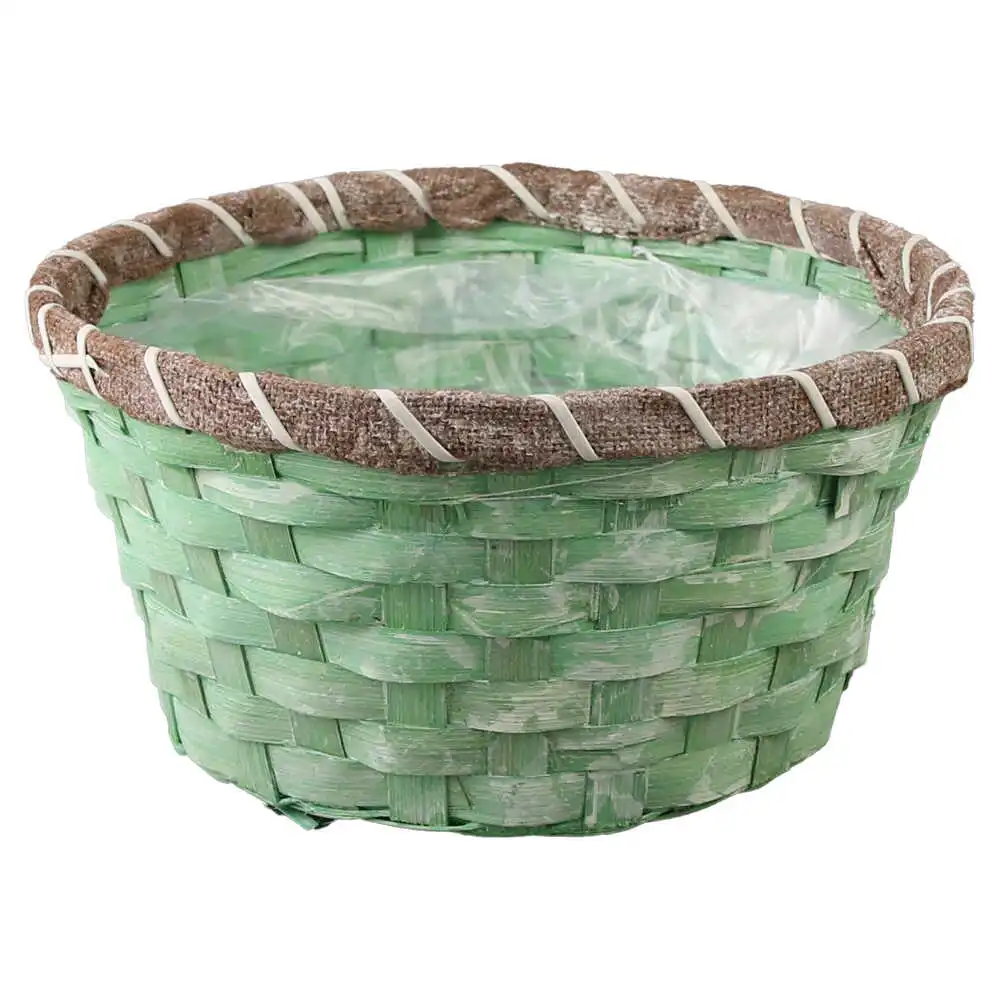 Cos rotund din rachita pentru ghiveci de flori 20x10 cm