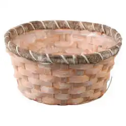 Cos rotund din rachita pentru ghiveci de flori 20x10 cm