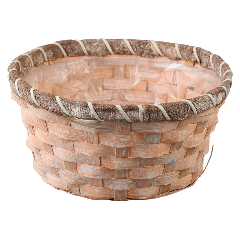 Cos rotund din rachita pentru ghiveci de flori 20x10 cm Cos rotund din rachita pentru ghiveci de flori 20x10 cm