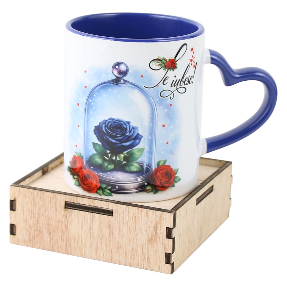 Cana cu suport din lemn 330 ml Cana cu suport din lemn 330 ml