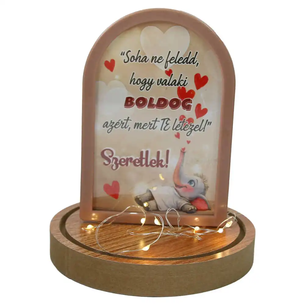 Cupola din plastic cu LED "Soha ne feledd..." 12x18 cm