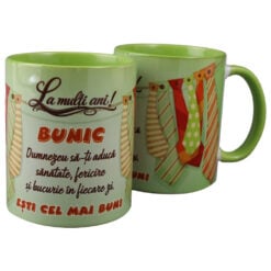 Cana ceramica "La multi ani! Bunic...esti cel mai bun!"