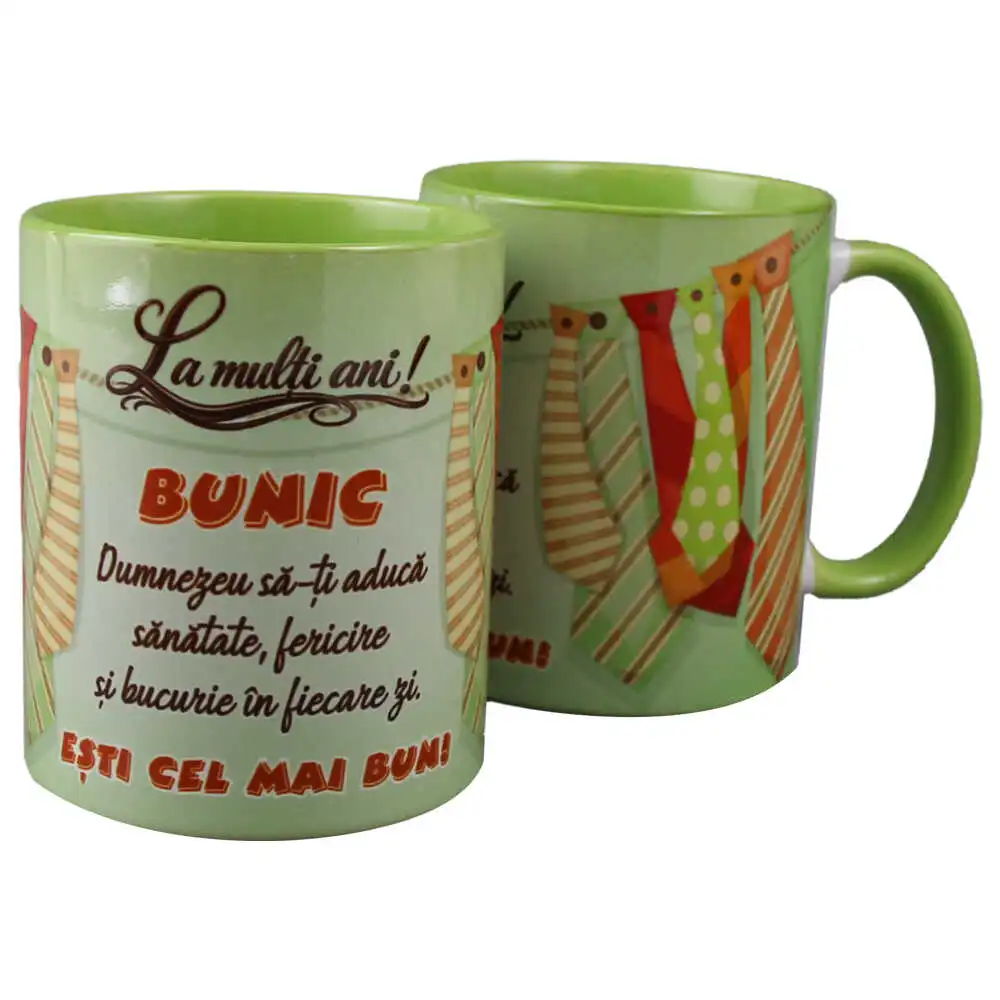Cana ceramica "La multi ani! Bunic...esti cel mai bun!" Cana ceramica "La multi ani! Bunic...esti cel mai bun!"