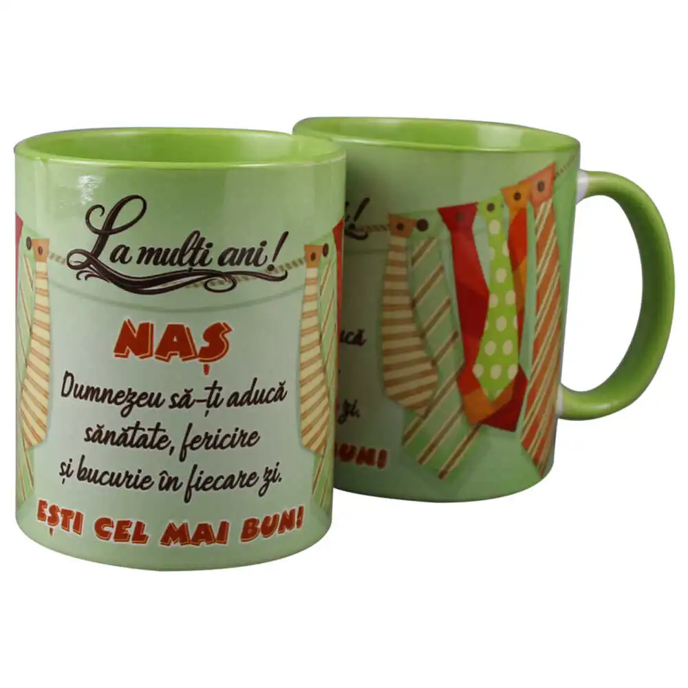 Cana ceramica "La multi ani! Nas...esti cel mai bun!" Cana ceramica "La multi ani! Nas...esti cel mai bun!"