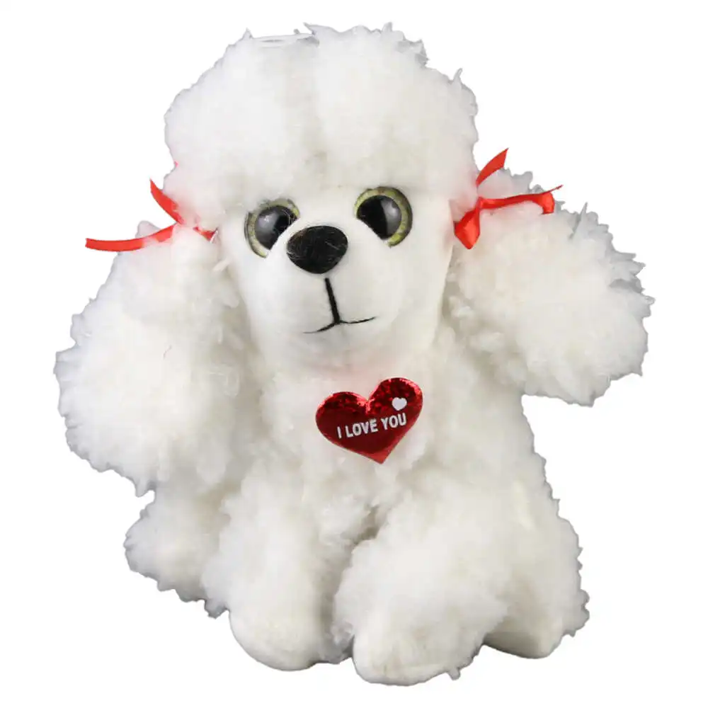 Catel din plus cu inimioara "I love you" 20 cm Catel din plus cu inimioara "I love you" 20 cm