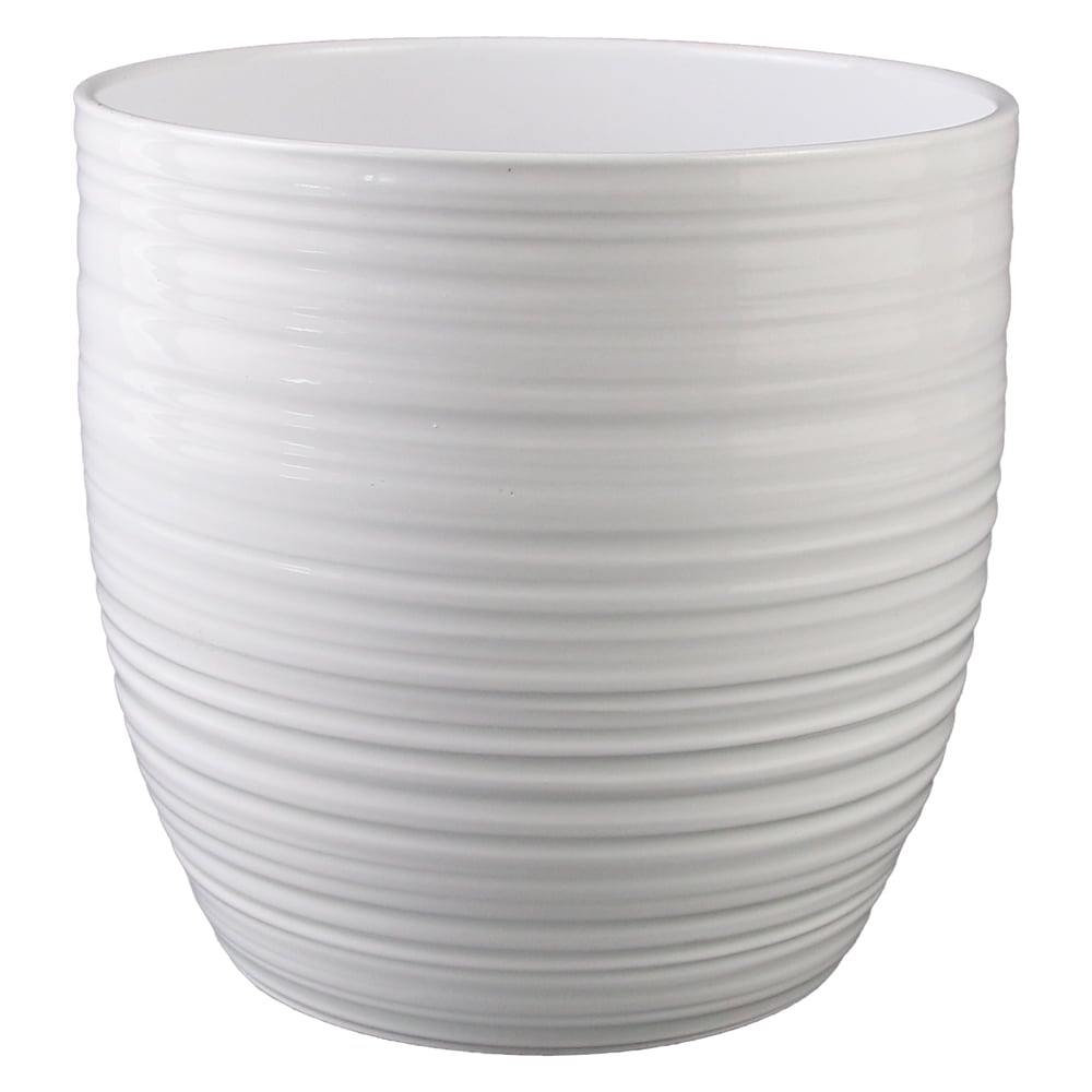 Ghiveci din ceramica Bergamo Alb 16x15 cm Ghiveci din ceramica Bergamo Alb 16x15 cm