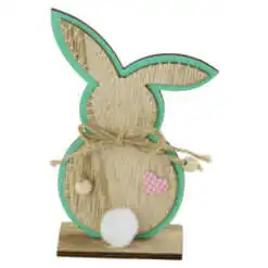 Figurina iepuras de Paste din lemn 16 CM - Cotton tail