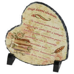 Placa ardezie "Draga doamna educatoare?" 14x14 CM