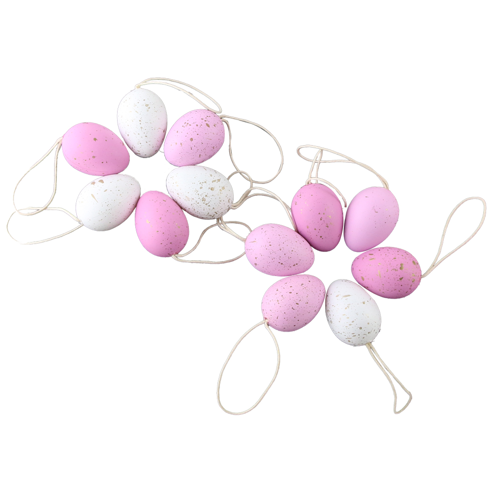 Set 12 oua din plastic 3x4 cm Set 12 oua din plastic 3x4 cm