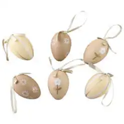 Set 6 oua din plastic 4x6 cm