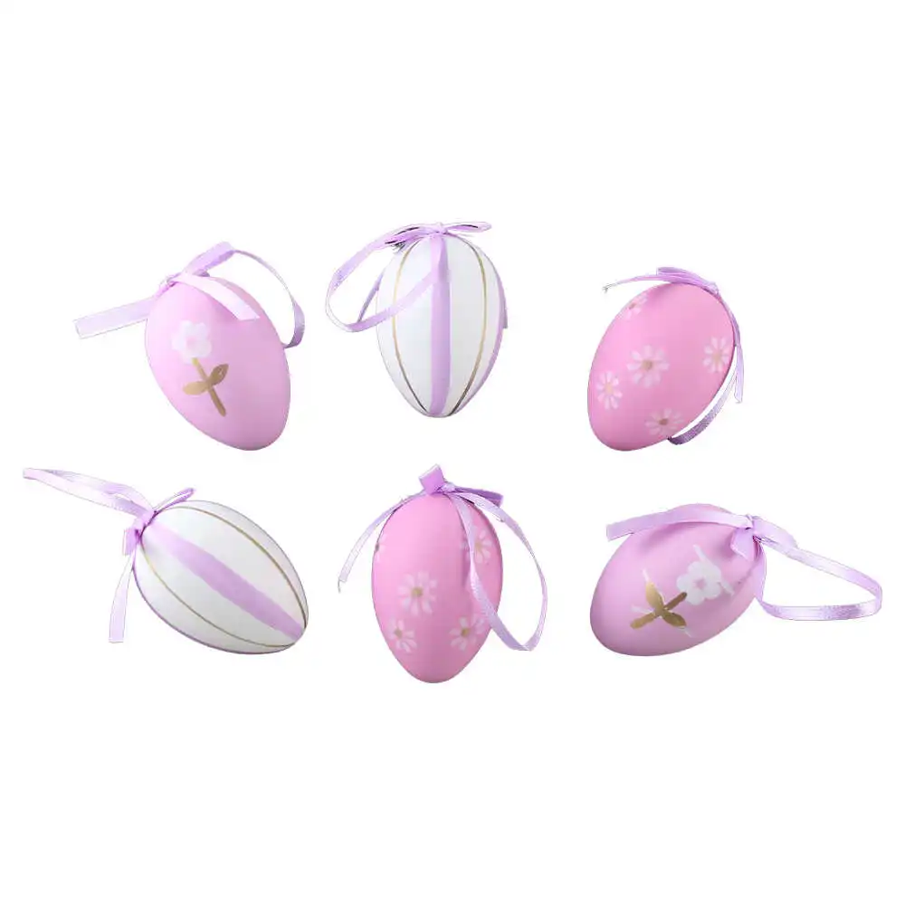 Set 6 oua din plastic 4x6 cm Set 6 oua din plastic 4x6 cm