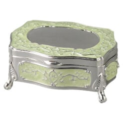 Caseta eleganta metalica pentru bijuterii 8.5x6.5 cm