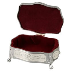 Caseta eleganta metalica pentru bijuterii 8.5x6.5 cm