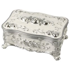 Caseta eleganta metalica pentru bijuterii