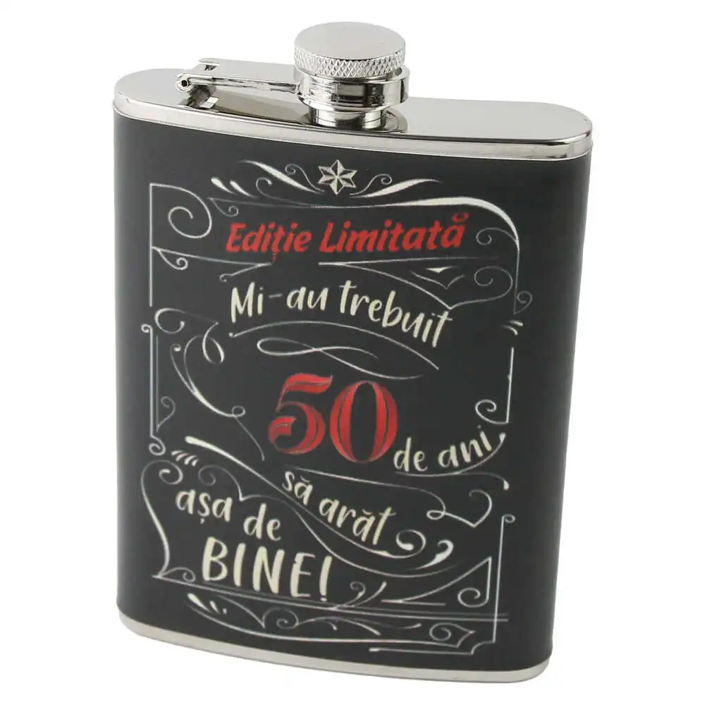 Plosca "Editie Limitata - Mi-au trebuit 50 de ani sa arat asa de bine" Plosca "Editie Limitata - Mi-au trebuit 50 de ani sa arat asa de bine"