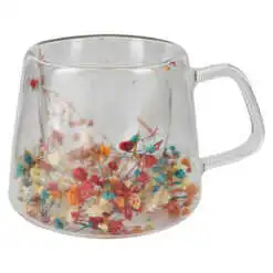 Cana de sticla cu pereti dubli 200 ml