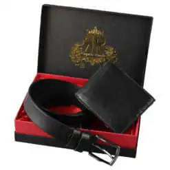 Set cadou din piele Portofel cu curea