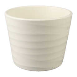 Ghiveci din ceramica Wave Antic alb 12x10 cm