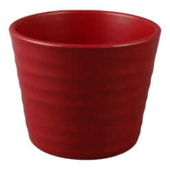 Ghiveci din ceramica Wave rosu 12x10 cm