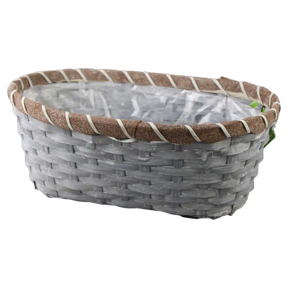 Cos oval din bambus pentru flori 30x19 cm Cos oval din bambus pentru flori 30x19 cm