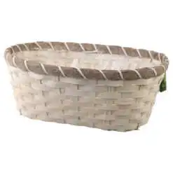 Cos oval din bambus pentru flori 30x19 cm