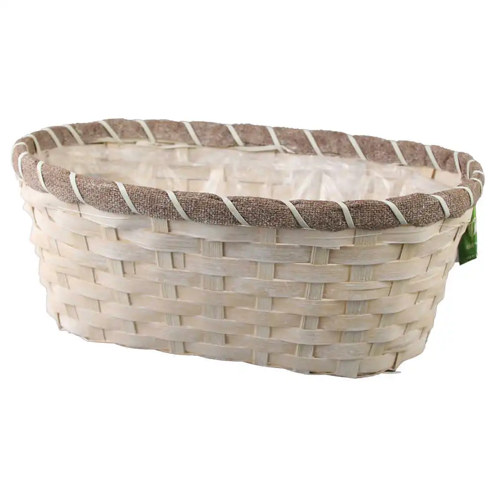 Cos oval din bambus pentru flori 30x19 cm Cos oval din bambus pentru flori 30x19 cm