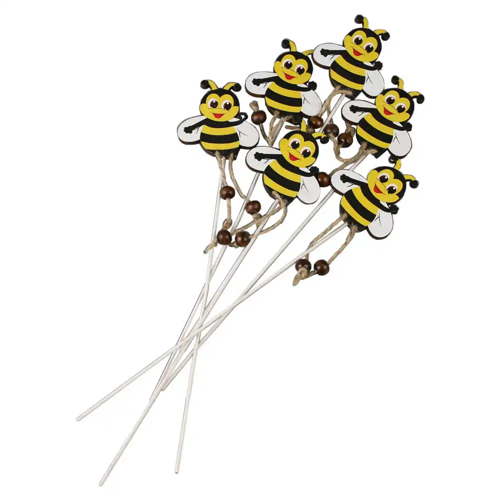 Set 6 pick-uri decorative Albina din lemn 5.5x27 cm Set 6 pick-uri decorative Albina din lemn 5.5x27 cm