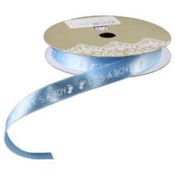 Rola panglica satin "It's a Boy/Girl" 1.5 mm x 10 m