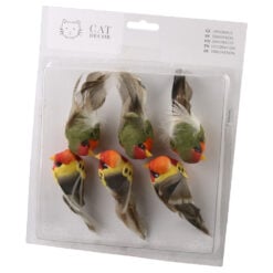 Set 6 pasari decorative cu clema 9 cm