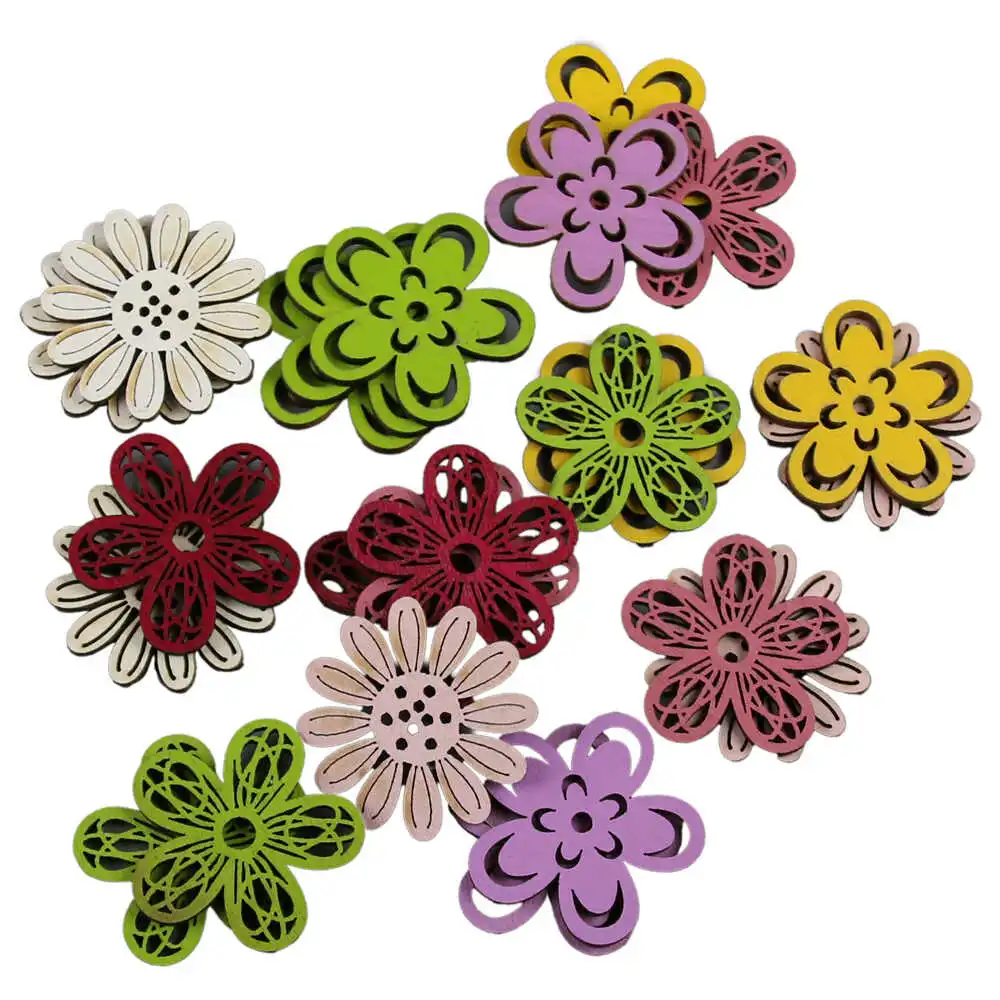 Set 24 decoruri din lemn 3.5 cm Set 24 decoruri din lemn 3.5 cm