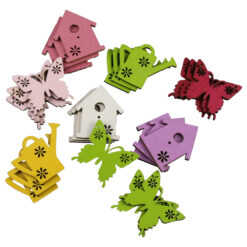 Set 24 decoruri din lemn 3-4 cm