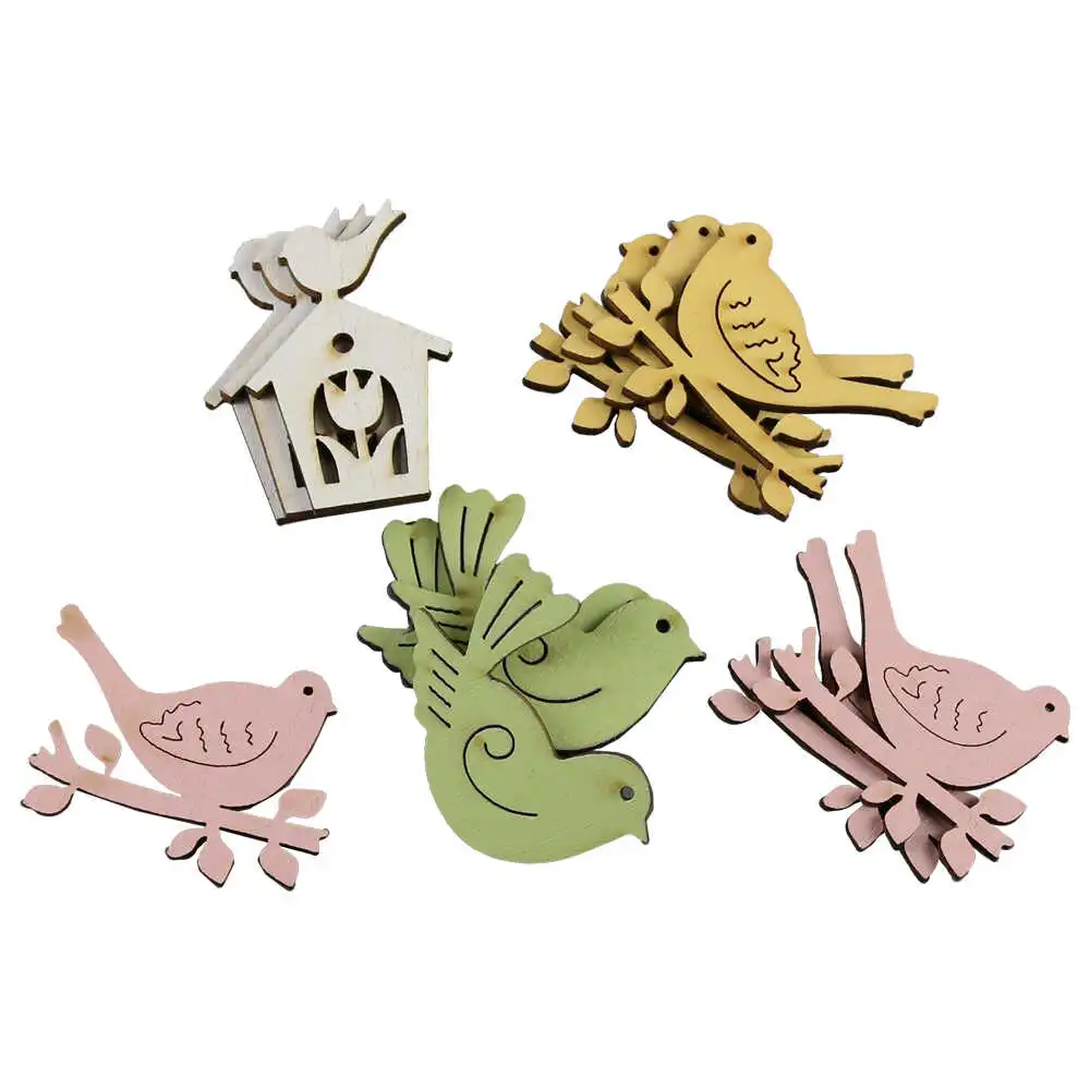 Set 12 decoruri din lemn 3-4 cm Set 12 decoruri din lemn 3-4 cm