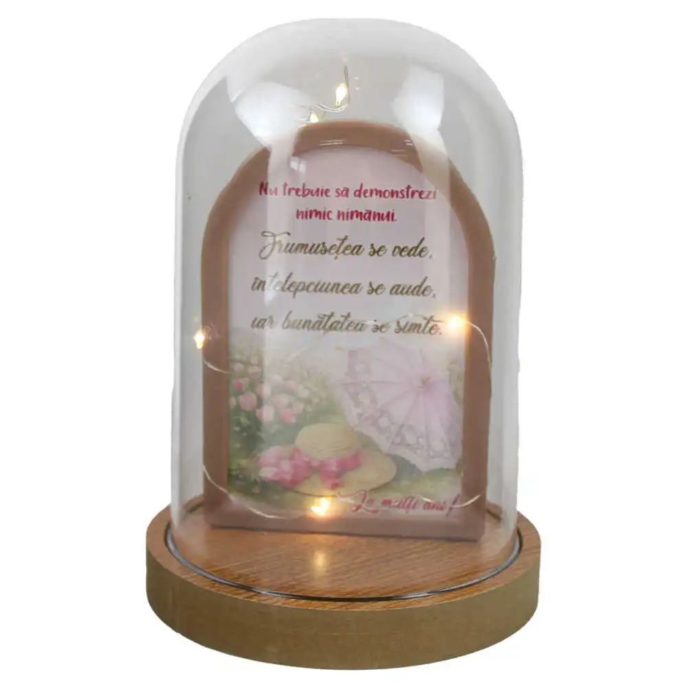 Cupola din plastic cu LED "Nu trebuie sa demonstrezi..." 12x18 cm Cupola din plastic cu LED "Nu trebuie sa demonstrezi..." 12x18 cm