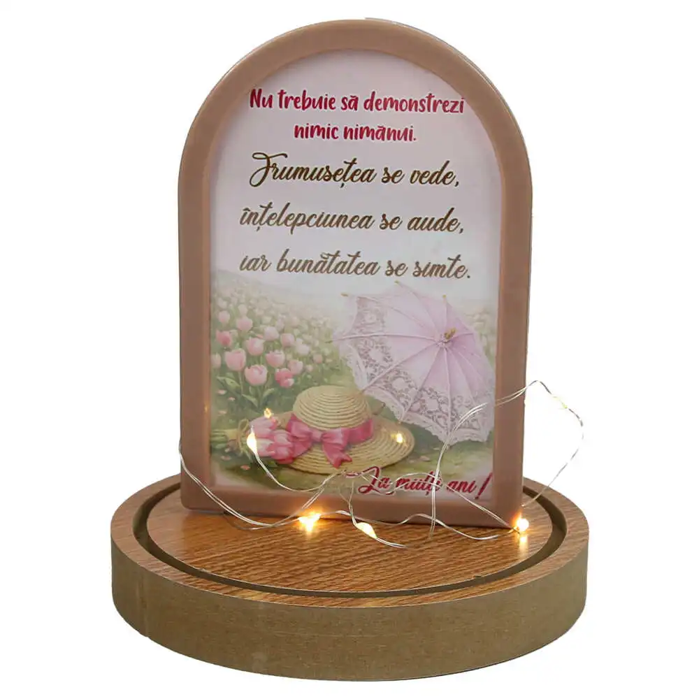 Cupola din plastic cu LED "Nu trebuie sa demonstrezi..." 12x18 cm Cupola din plastic cu LED "Nu trebuie sa demonstrezi..." 12x18 cm
