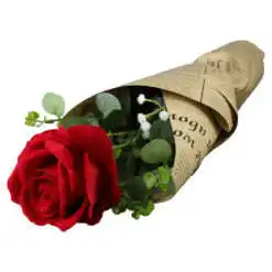 Trandafir artificial cu verdeata