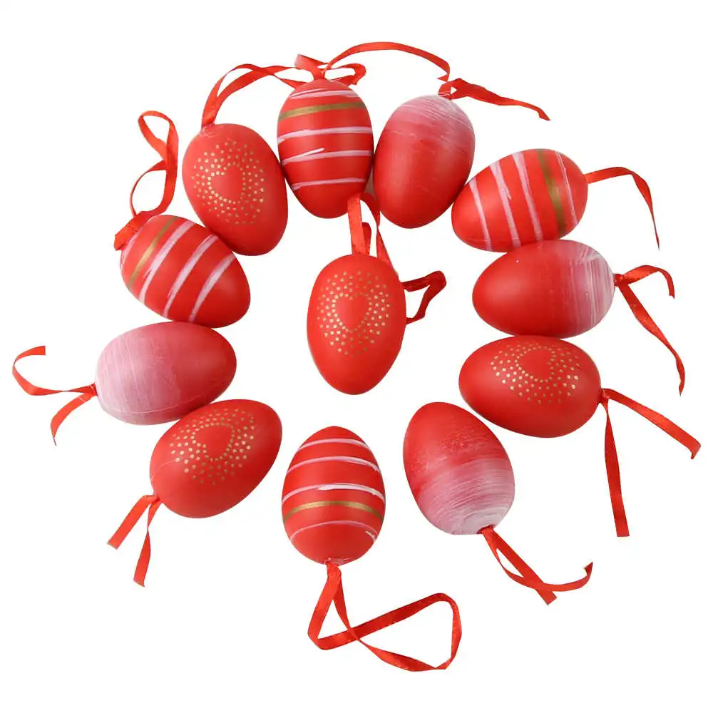 Set 12 oua din plastic 3x4 cm Set 12 oua din plastic 3x4 cm