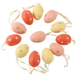 Set 12 oua din plastic 3x4 cm