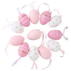 Set 12 oua din plastic 3x4 cm