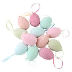 Set 12 oua din plastic 4x6 cm