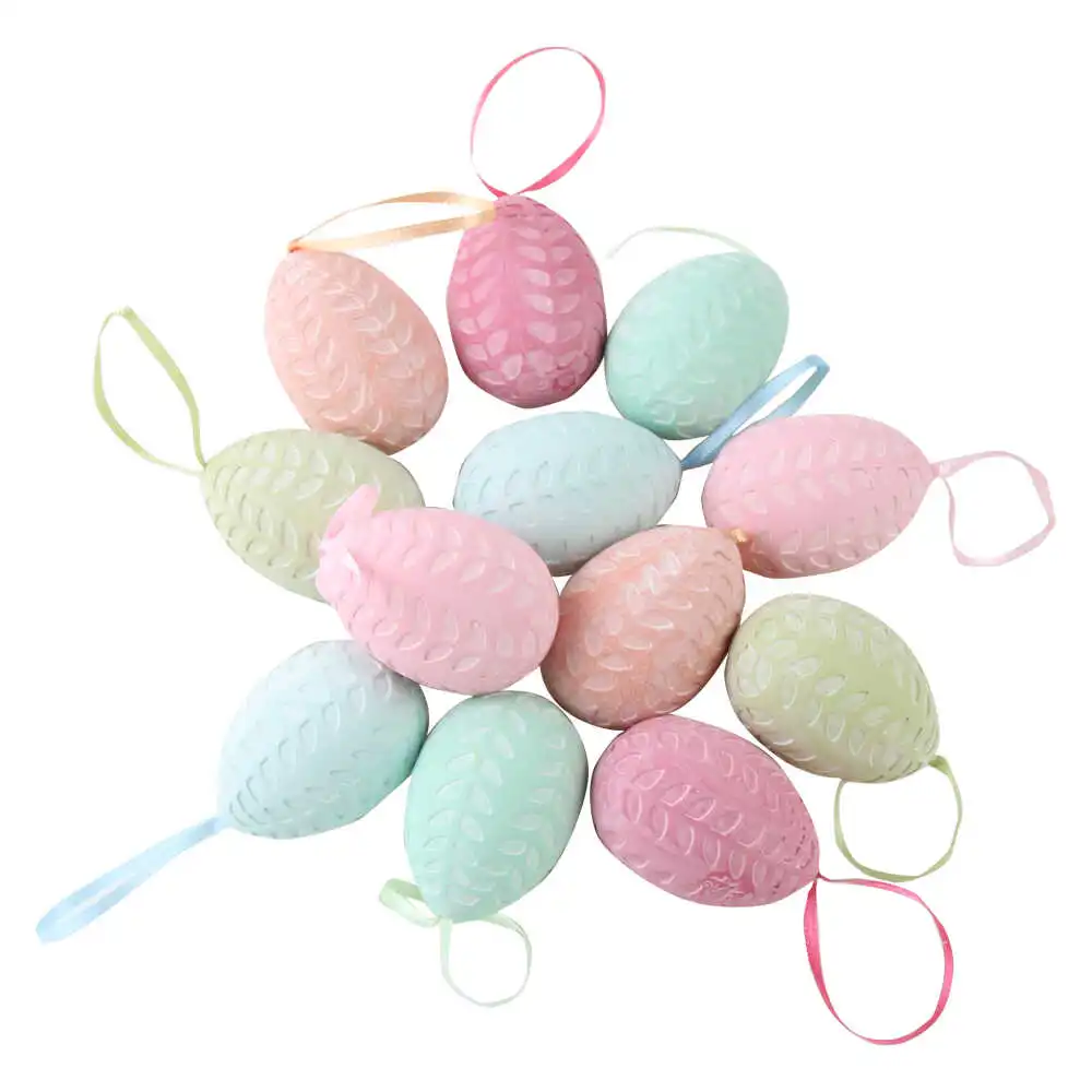 Set 12 oua din plastic 4x6 cm Set 12 oua din plastic 4x6 cm