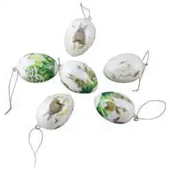 Set 6 oua din plastic 4x6 cm