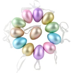 Set 12 oua din plastic 3x4 cm