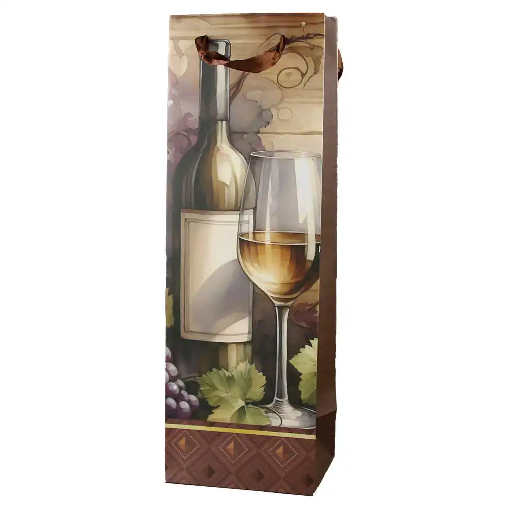 Punga cadou bauturi din hartie 12x36 cm