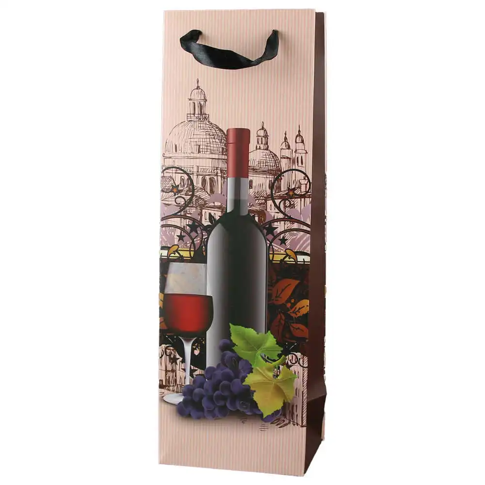 Punga cadou bauturi din hartie 12x36 cm Punga cadou bauturi din hartie 12x36 cm