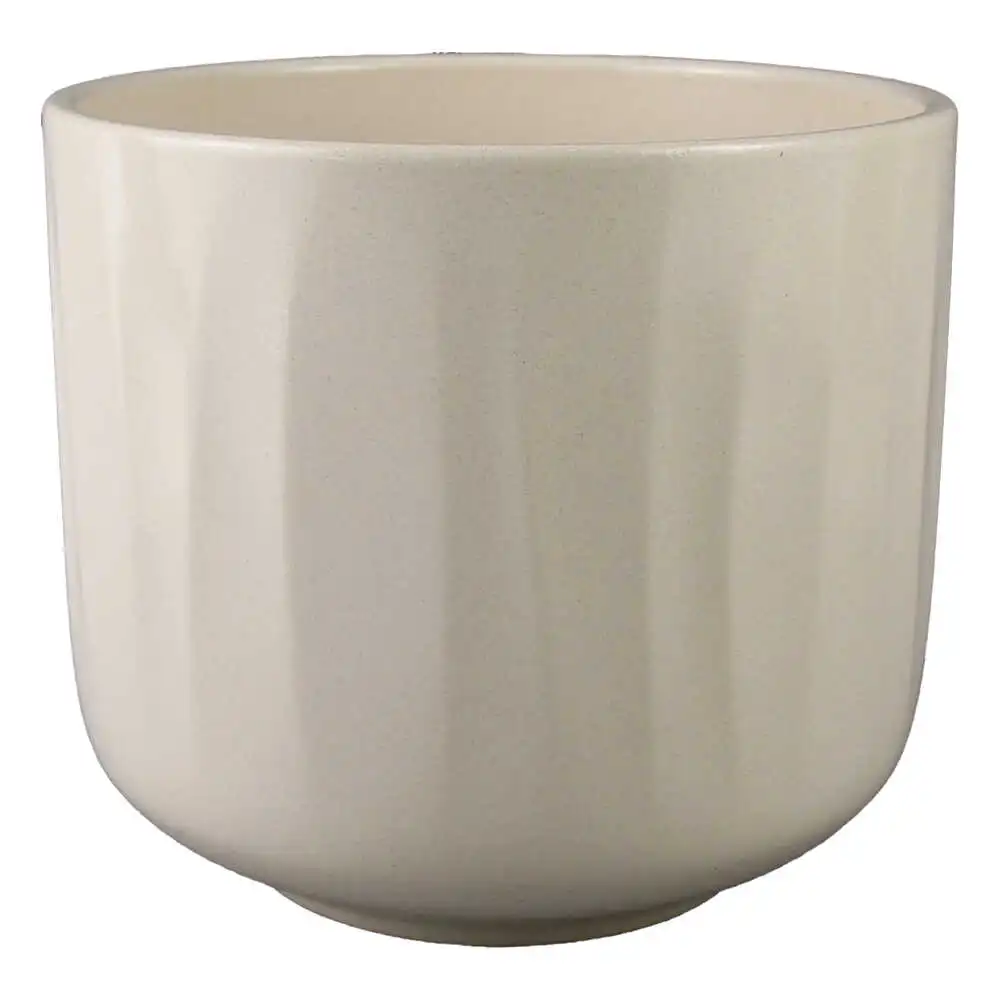 Ghiveci din ceramica Bagua crem 19x17 cm Ghiveci din ceramica Bagua crem 19x17 cm