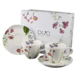 Set 2 cesti cu farfurioare 200 ml