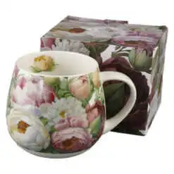 Cana din portelan 430 ml "Peonies" in cutie decorativa