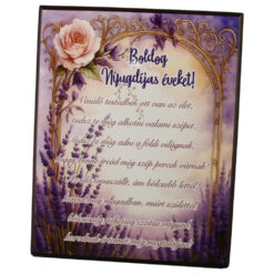 Placheta decorativa MDF "Boldog Nyugdijas eveket!..." 20 x 25 cm