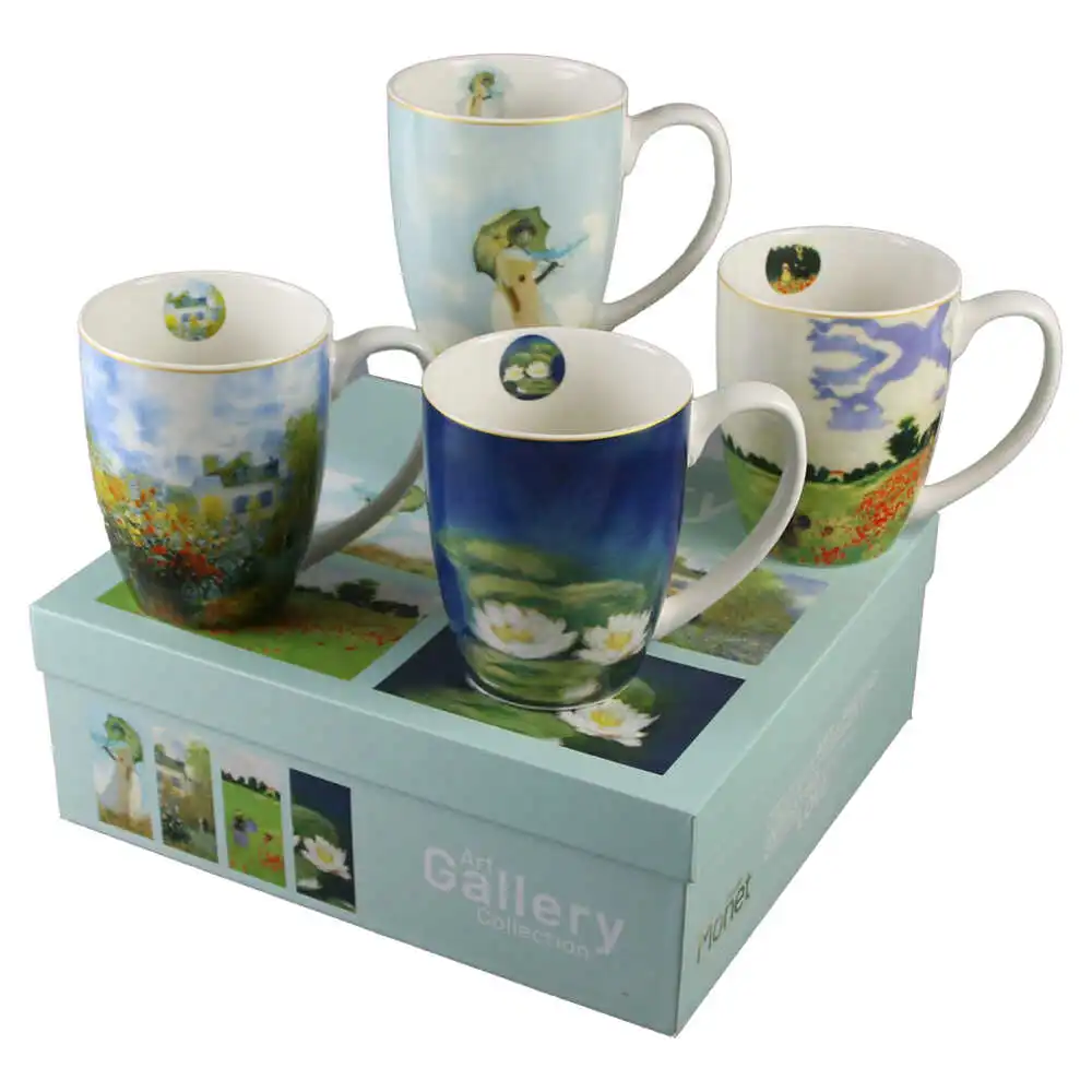 Set 4 cani din portelan 360 ml